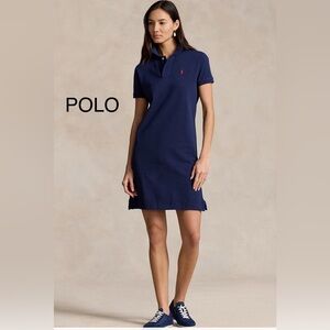 Polo Ralph Lauren Dark Navy Blue Polo Mini Mesh Dress Short Sleeve Medium